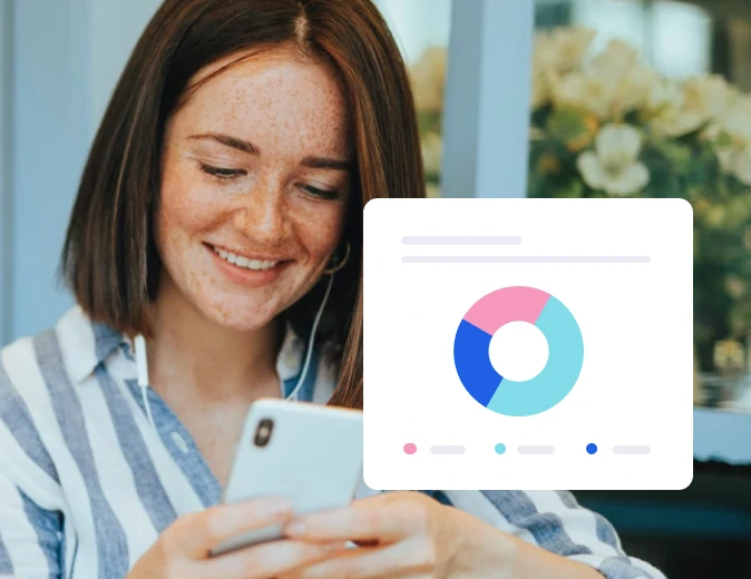 Social media engagement pie chart