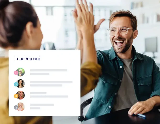 Social media sharing leaderboard