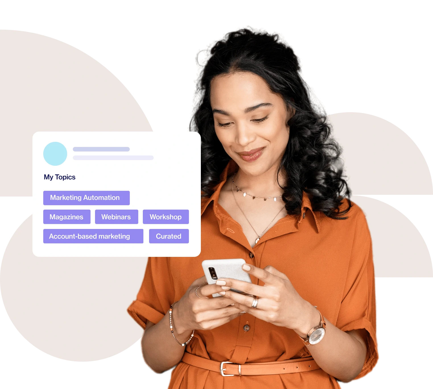 Employee checking content segmentation
