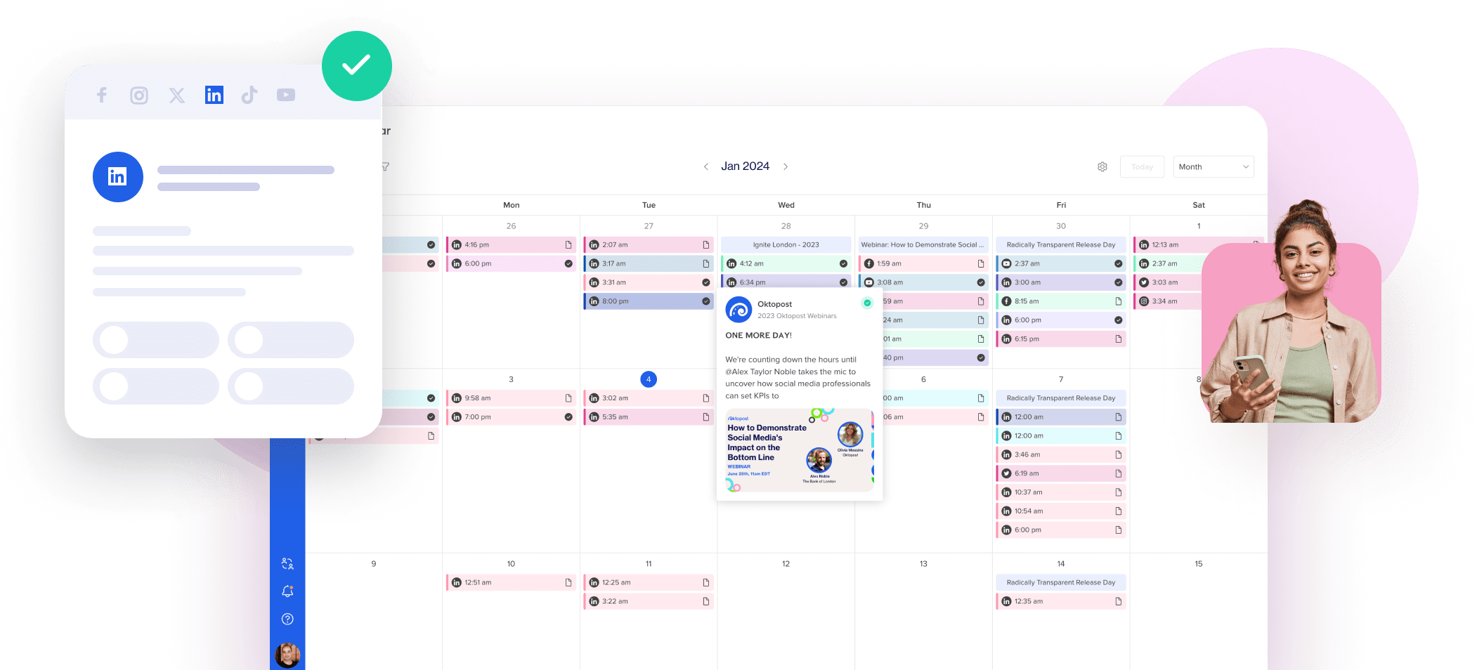 Plan, create, approve, and schedule social content