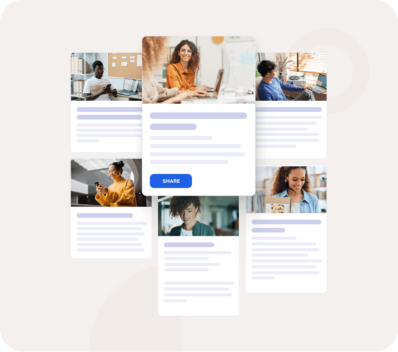 Pre-approved content examples