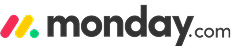 monday.com logo, integrating with Oktopost for enhanced employee advocacy and human capital ROI.