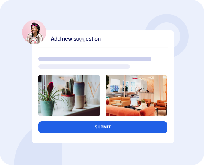 Oktopost B2B employee advocacy platform for submitting new content suggestions to amplify your org's voice.